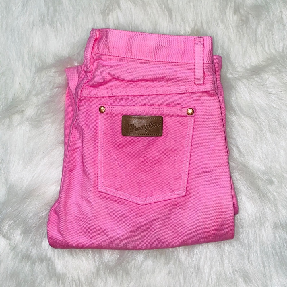 Bright pink Wrangler Jeans